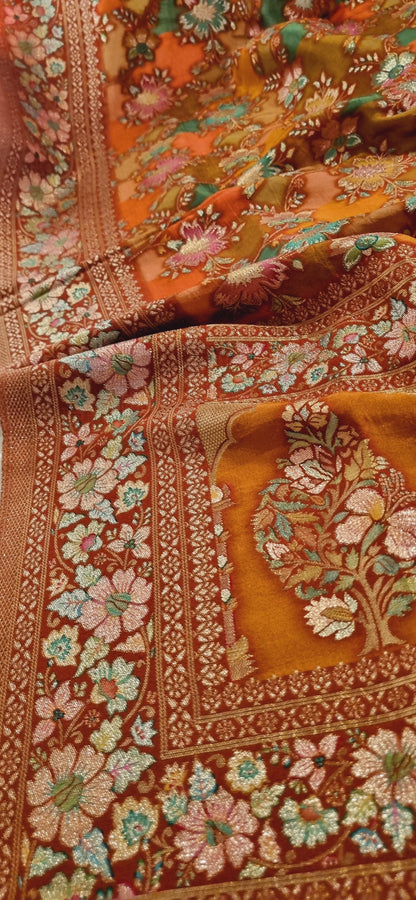 Meenakari patola silk dupata