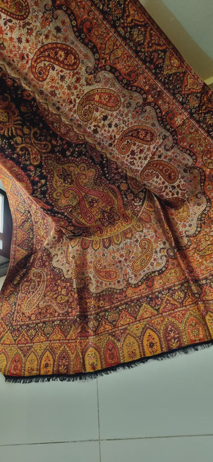 Reversible gandhara moonlight kaani shawl