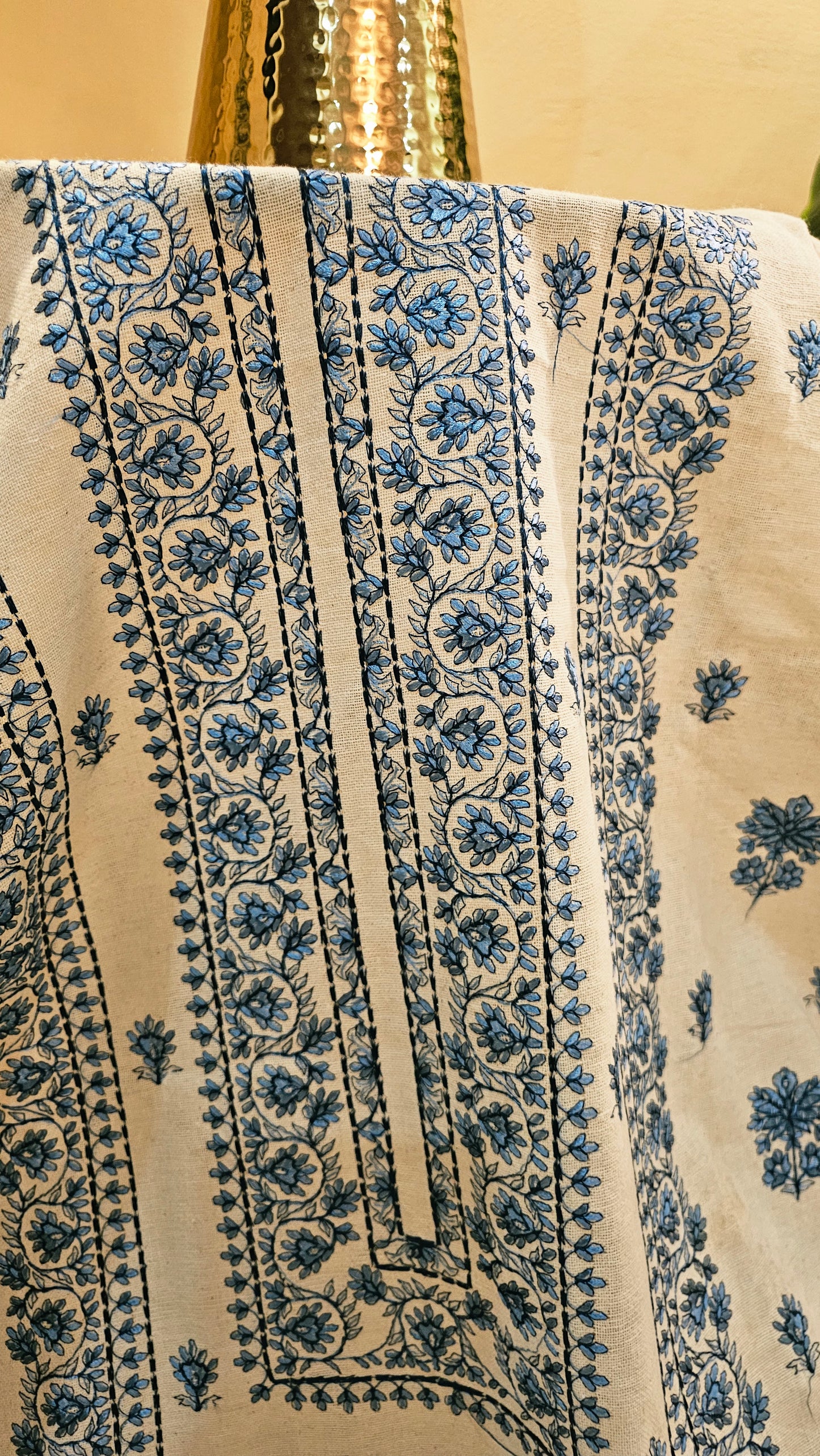 Embroidered three piece: Karandi khaddar