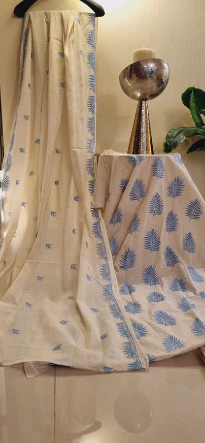 Khaddar karandi embroidered three piece