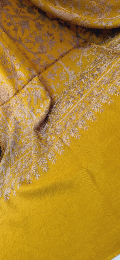 Birdie embroidered pashmina shawl