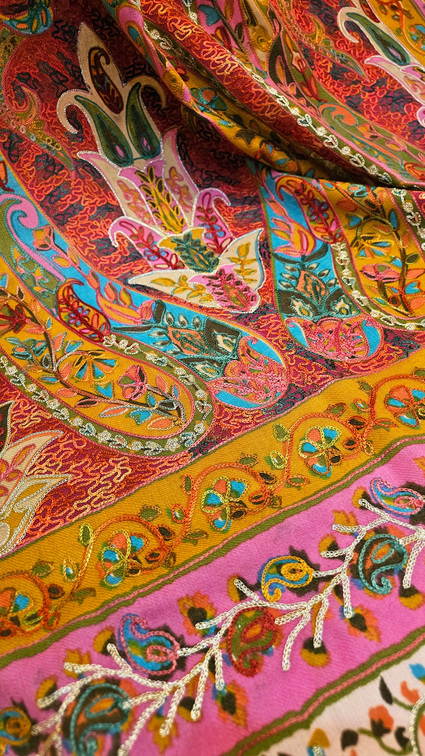Reelkar embroidered: Pashmina
