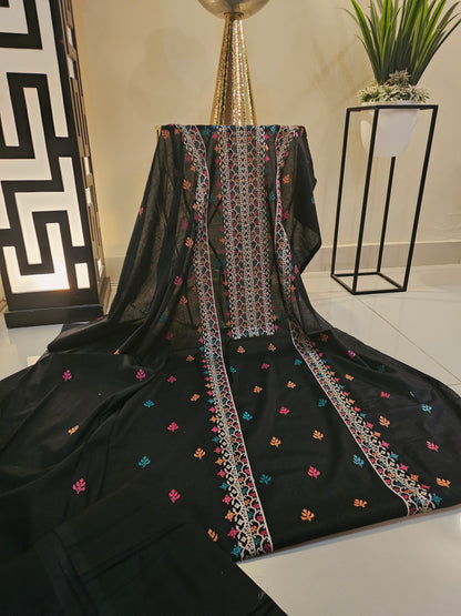 Lawn embroidered two piece