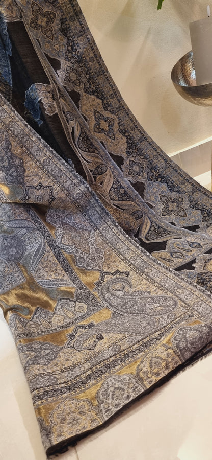 Reversible Moonlight kaani shawl