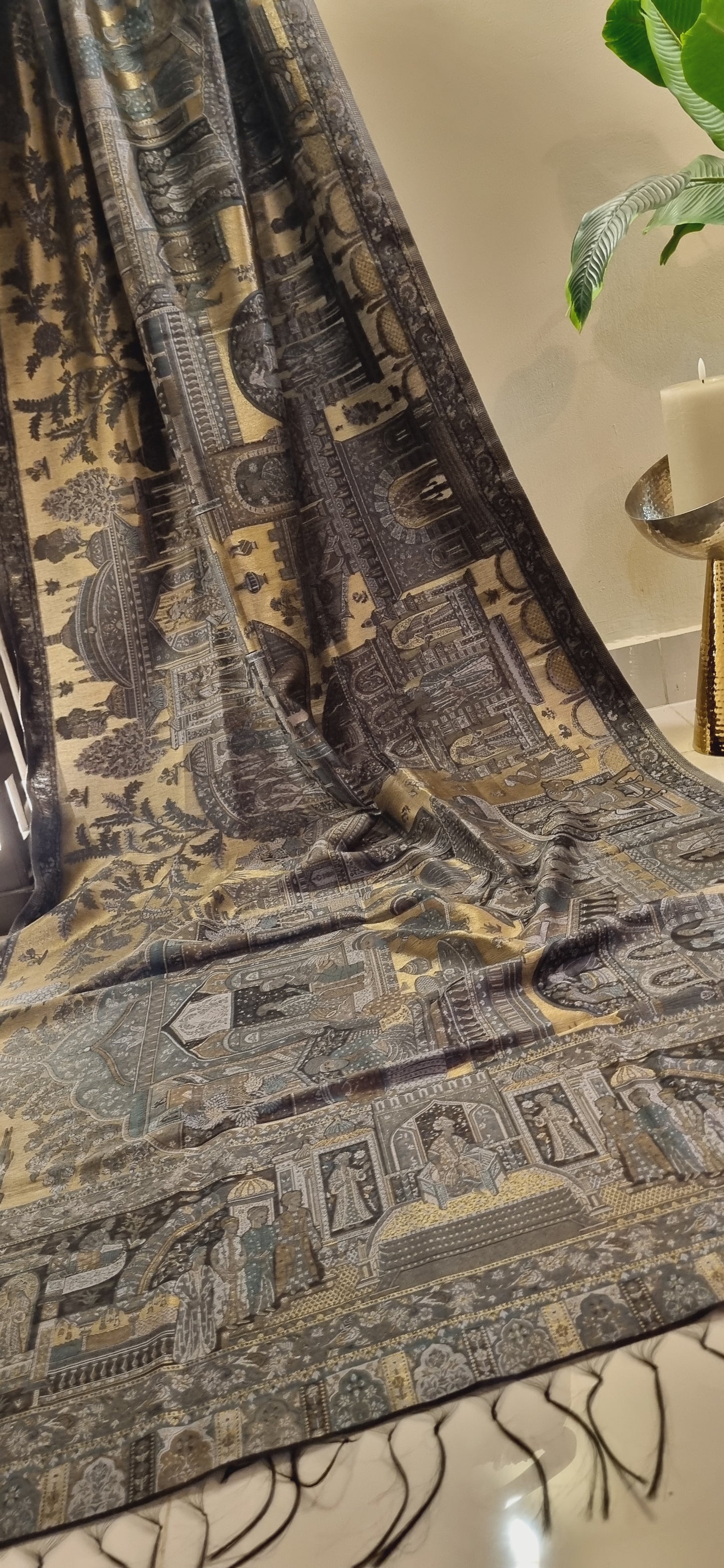 Darbari moonlight silky kaani shawl