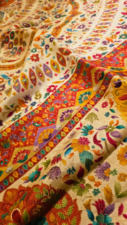 Meenakari shawl: silk