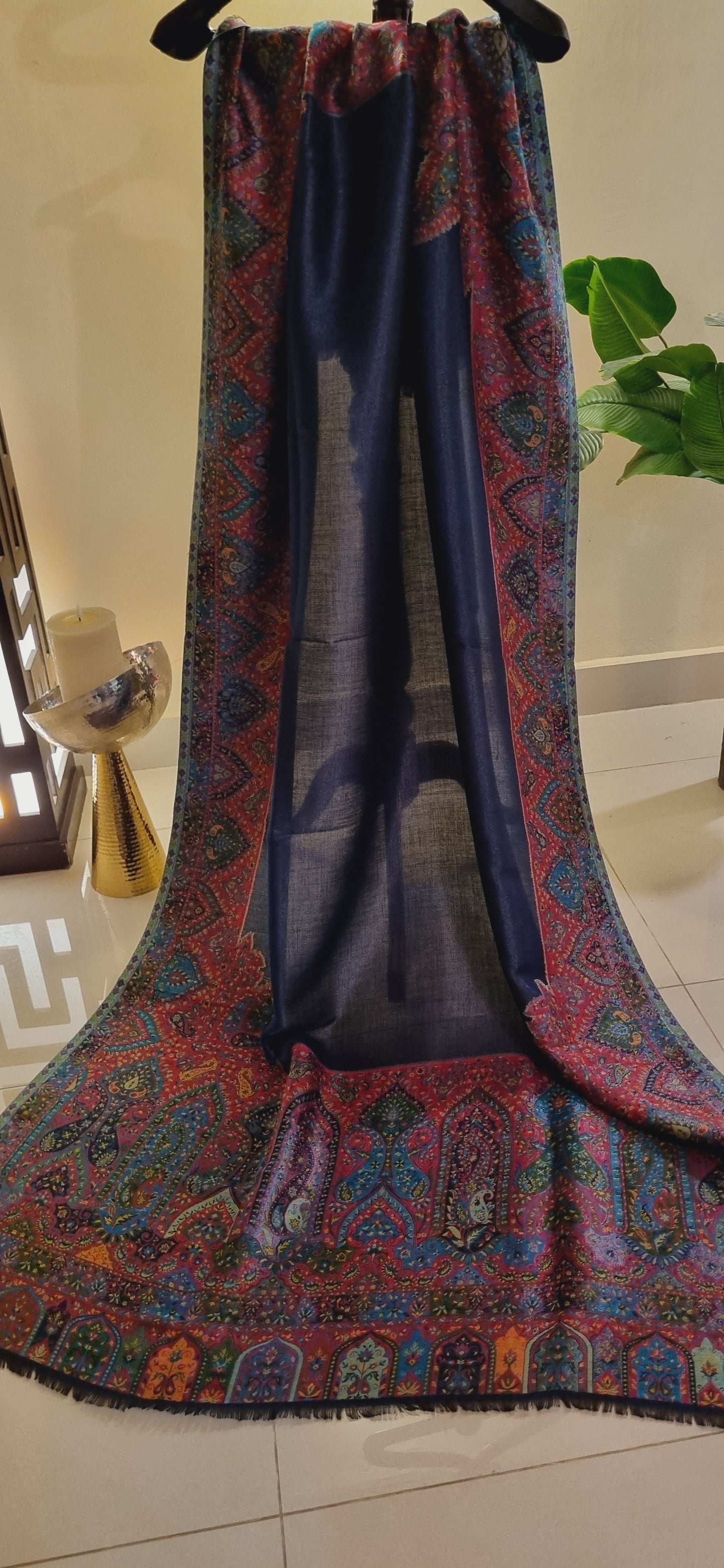 Reversible Moonlight kaani shawl