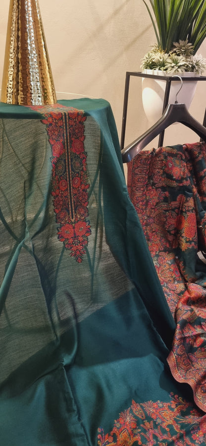 Silk kaani suit