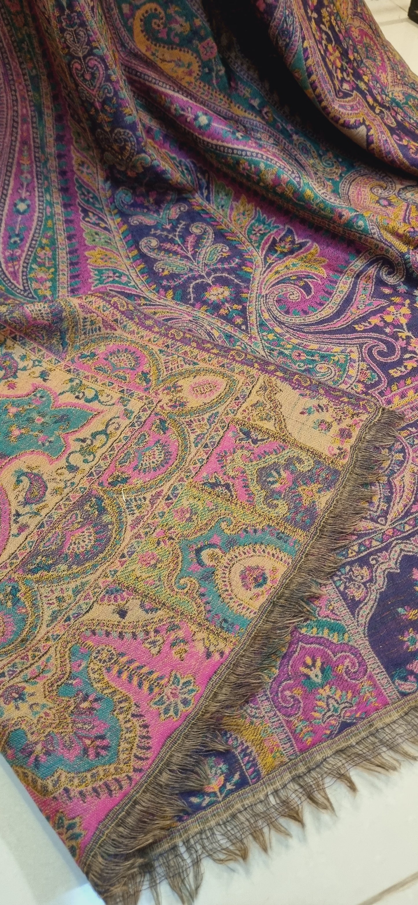 Reversible Persian kaani shawl