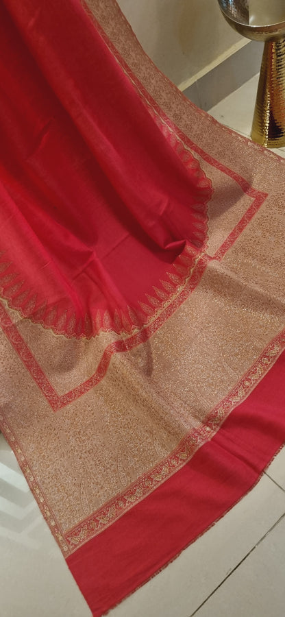 Pashmina with moonlight kaani border