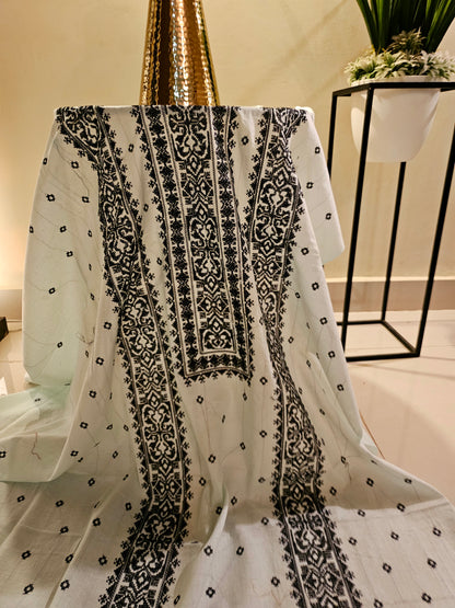 Lawn embroidered two piece