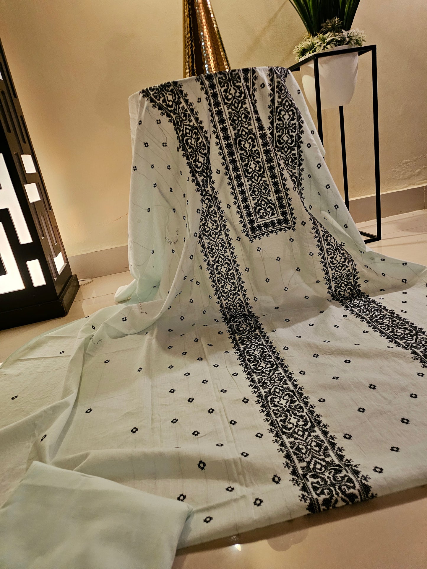 Lawn embroidered two piece