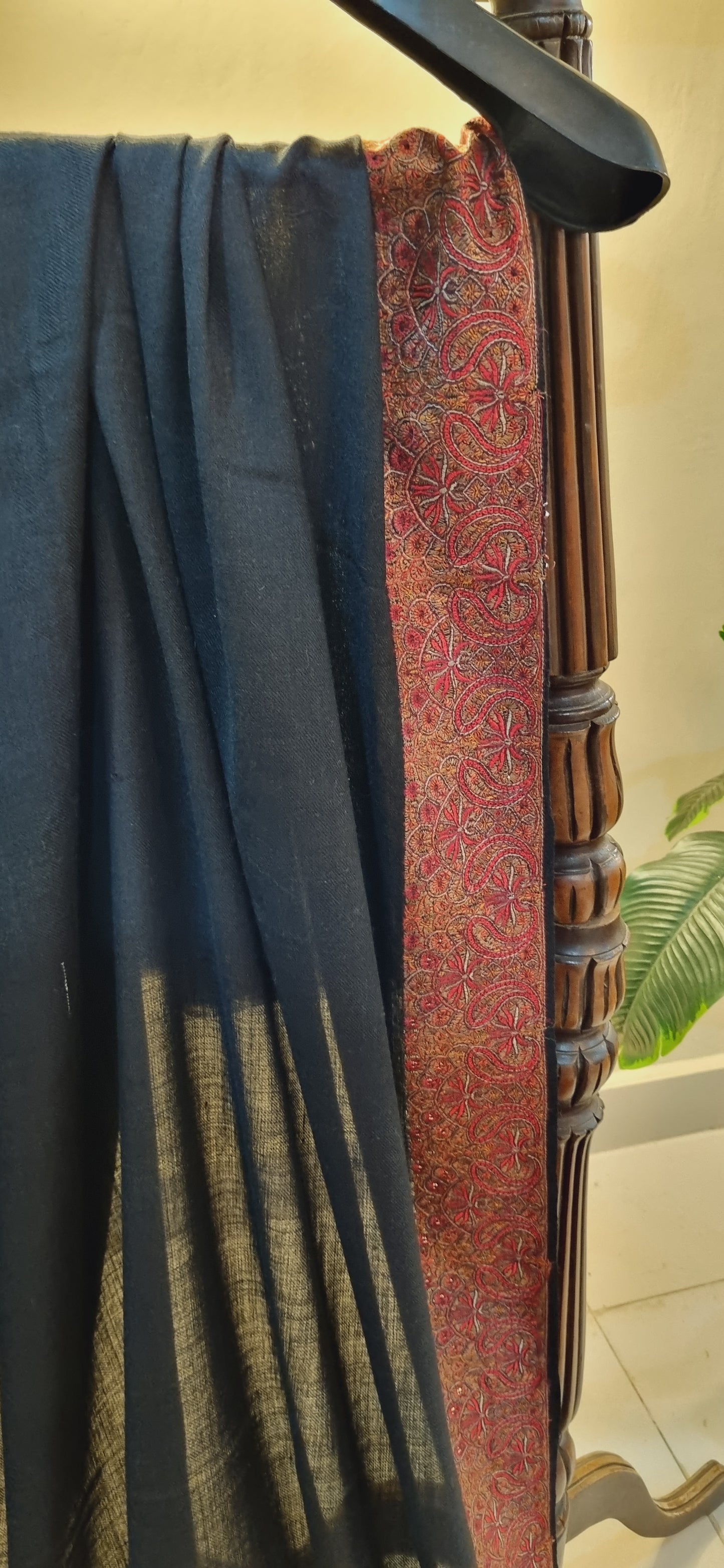 Papermachi embroidered pashmina