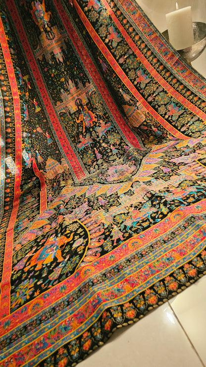 Meenakari shawl: patola silk