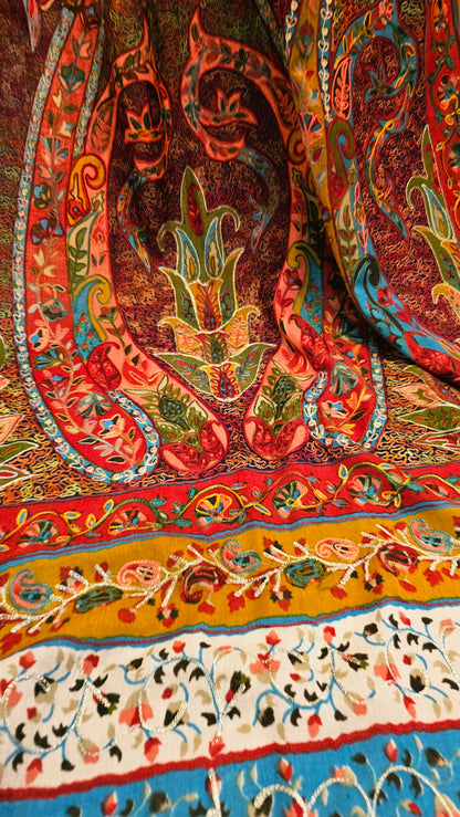 Reelkar embroidered: Pashmina
