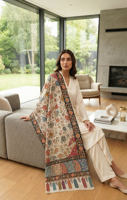 Reelkar embroidered:pashmina