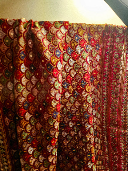 Embroidered georgete dupata