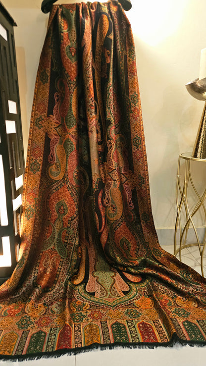 Reversible moonlight gandhara kaani shawl: Pashmina
