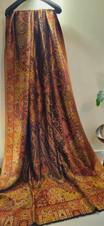 Reversible moonlight gandhara kaani shawl