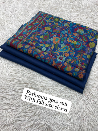 Kaani three piece: Pashmina