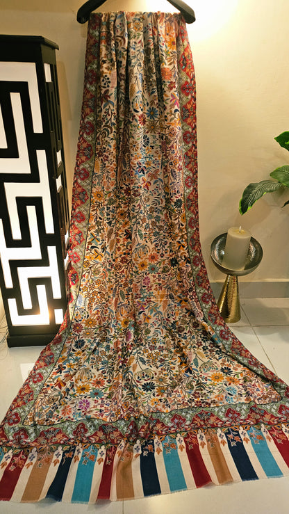 Reelkar embroidered: Pashmina