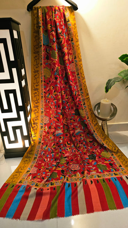 Kalamkar embroidered: Pashmina
