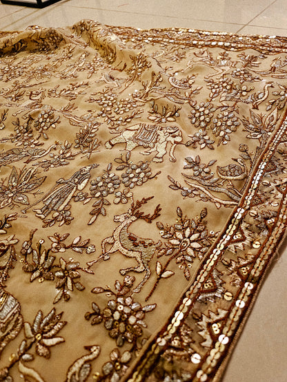 Embroidered georgete dupata