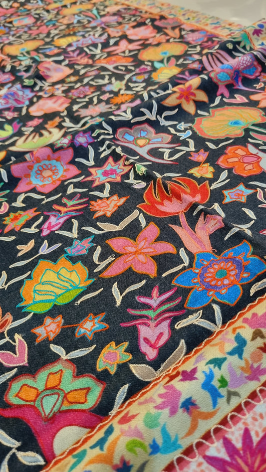 Floral Reelkar shawl