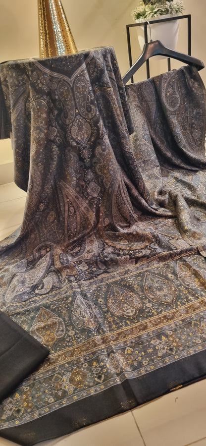 Silk kaani suit