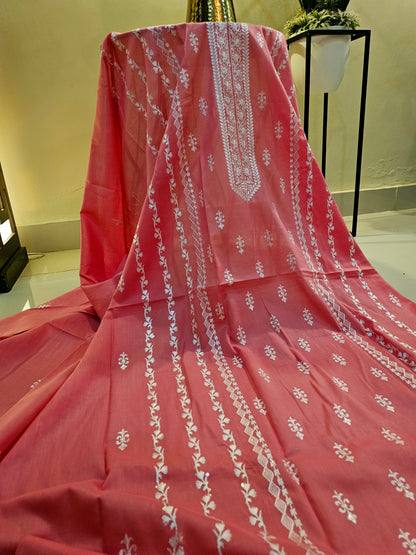 Lawn embroidered two piece