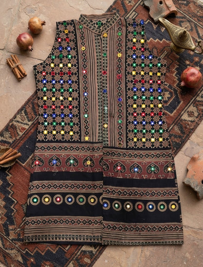 Ajrak jacket: cotton