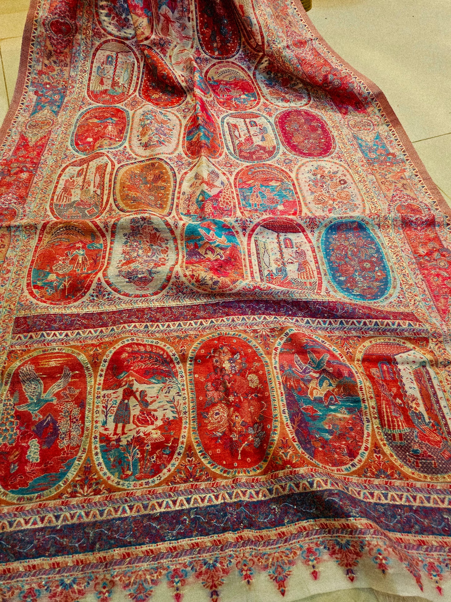 Silk kaani minishawl