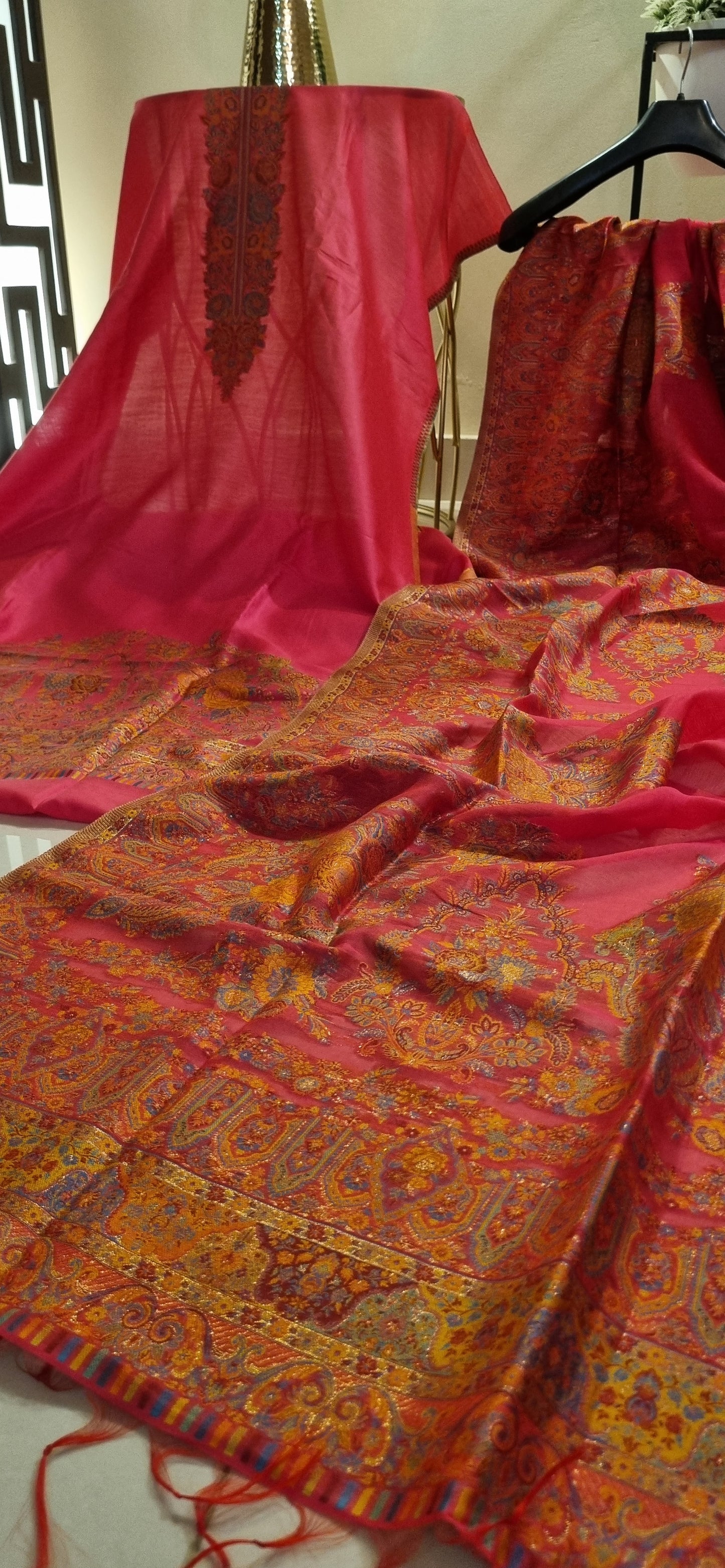 Silk kaani suit
