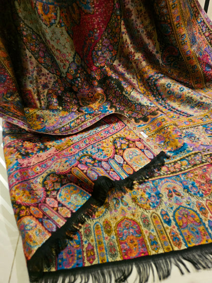 Reversible moonlight gandhara kaani shawl