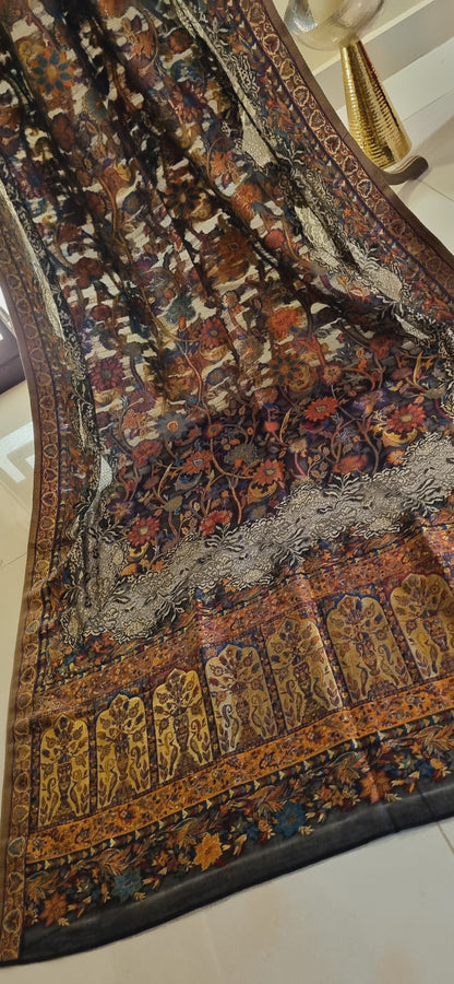 Silk kaani with chantilly