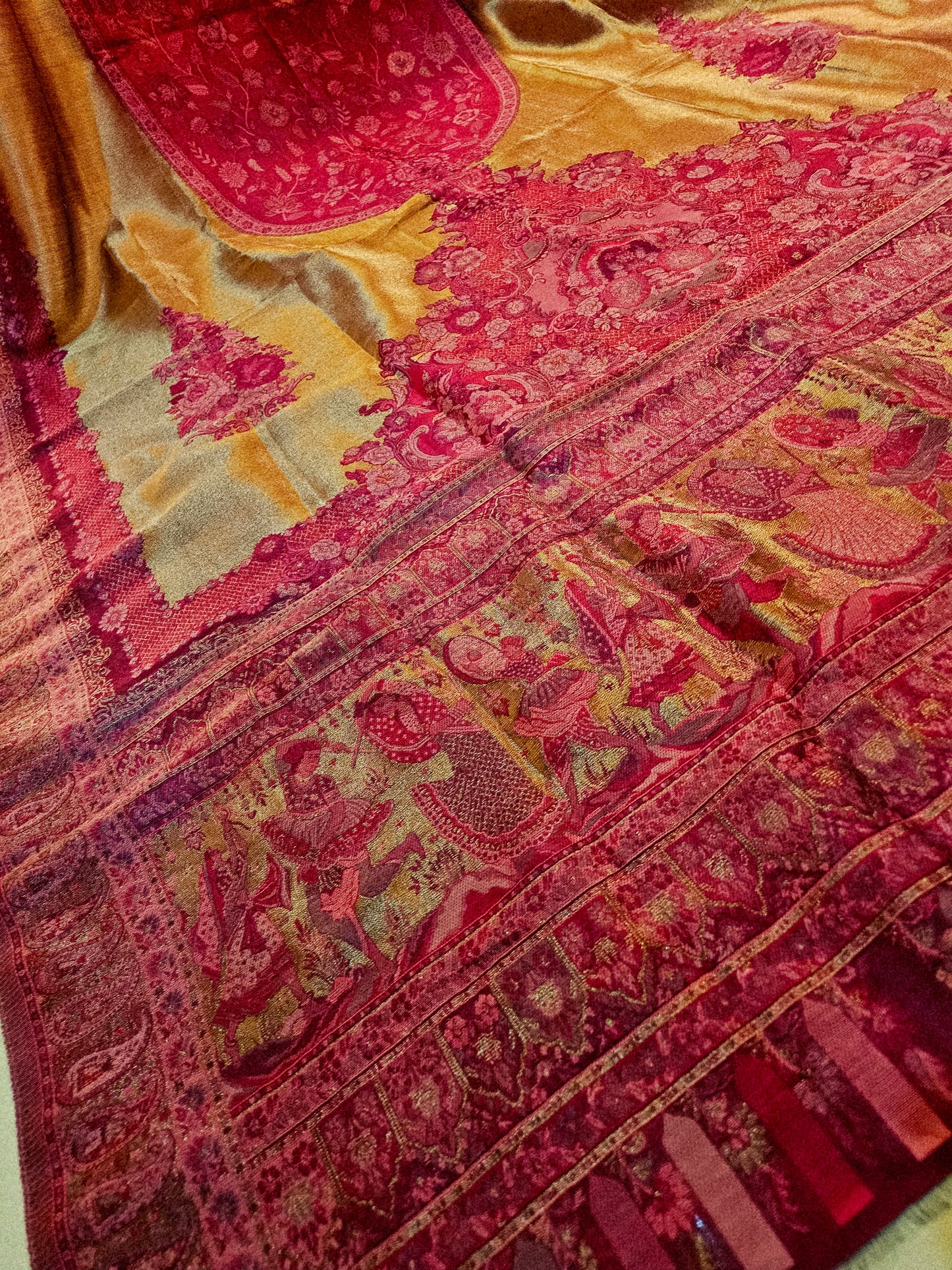 Silky moonlight kaani shawl/dupata