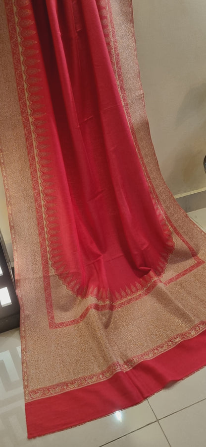 Pashmina with moonlight kaani border