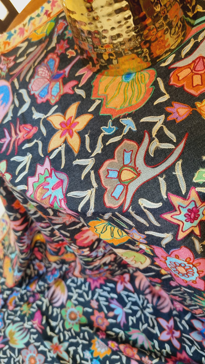 Floral Reelkar shawl