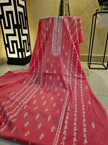 Lawn embroidered two piece
