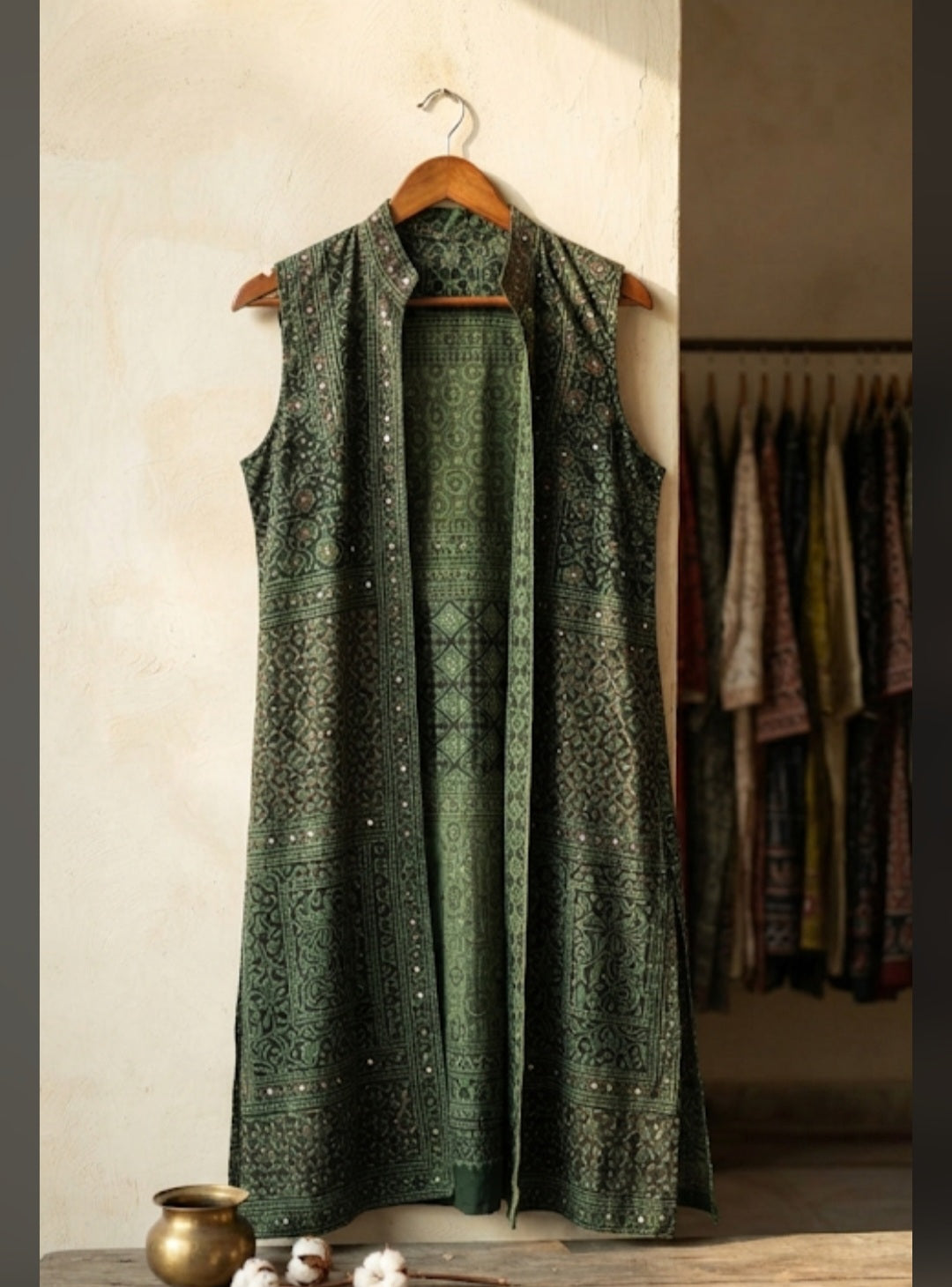 Ajrak jackets: cotton