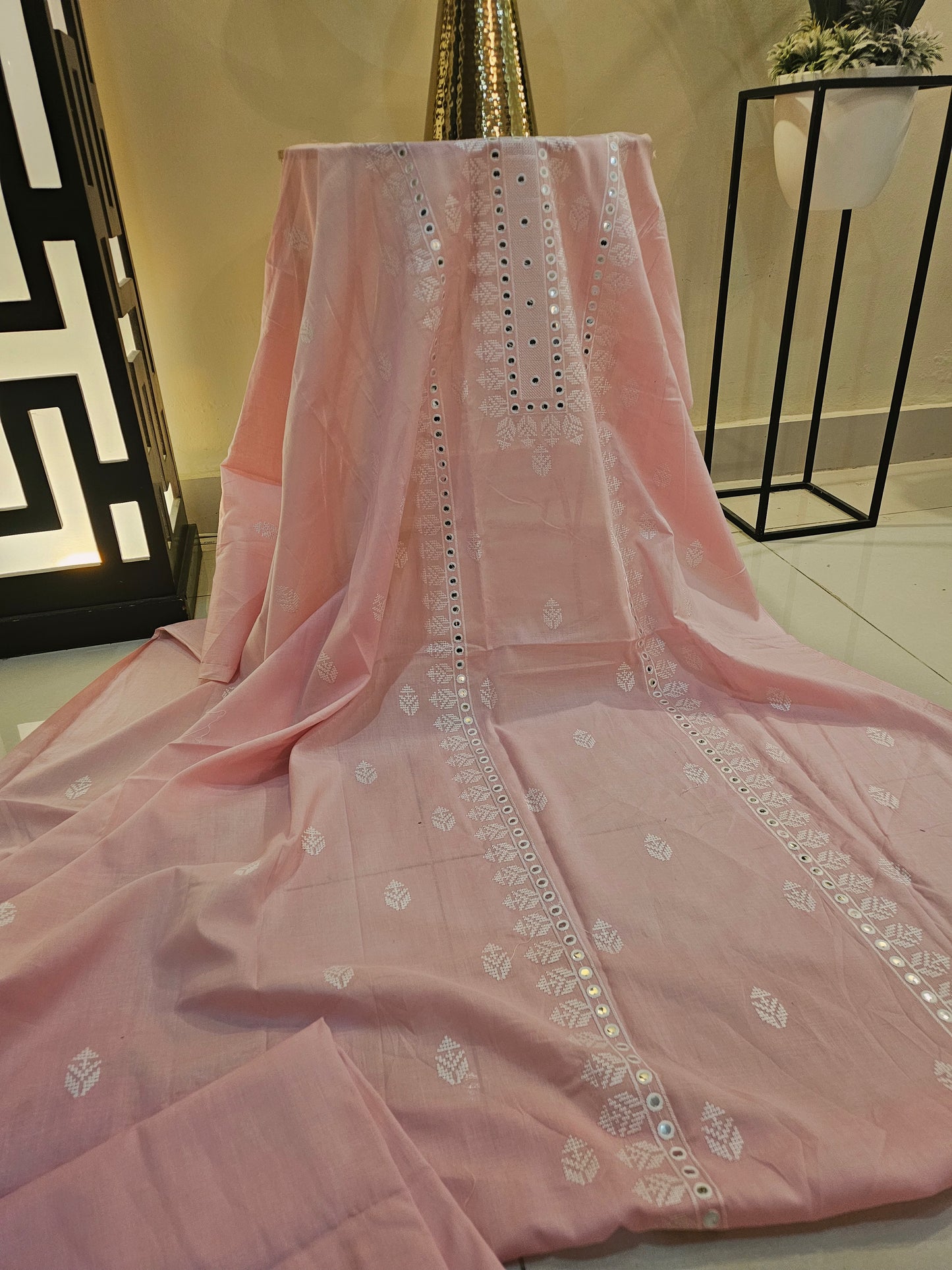 Lawn embroidered two piece