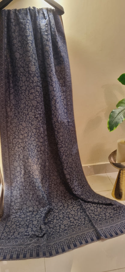 Reversible pashmina kaani shawls