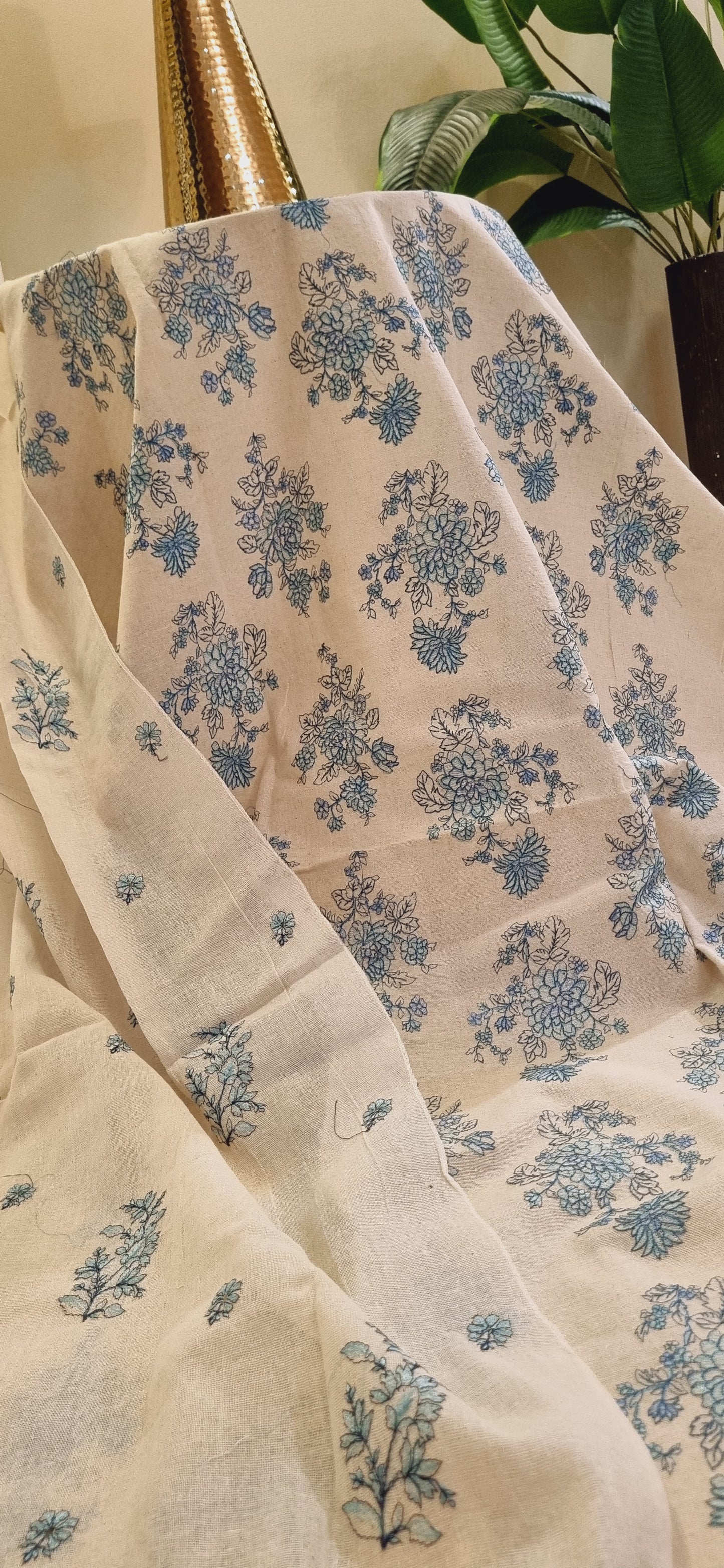 Embroidered three piece suit