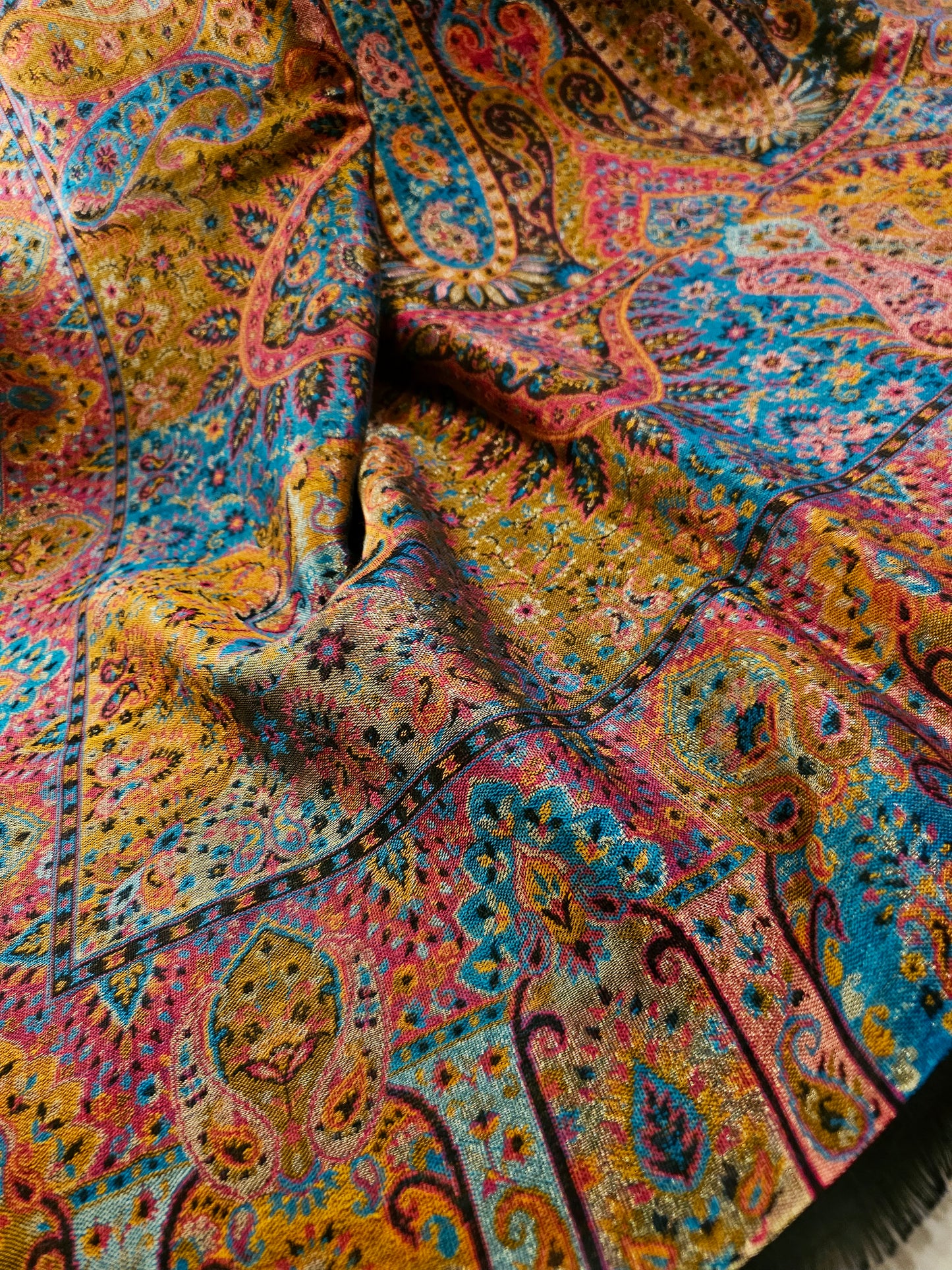 Reversible moonlight gandhara kaani shawl