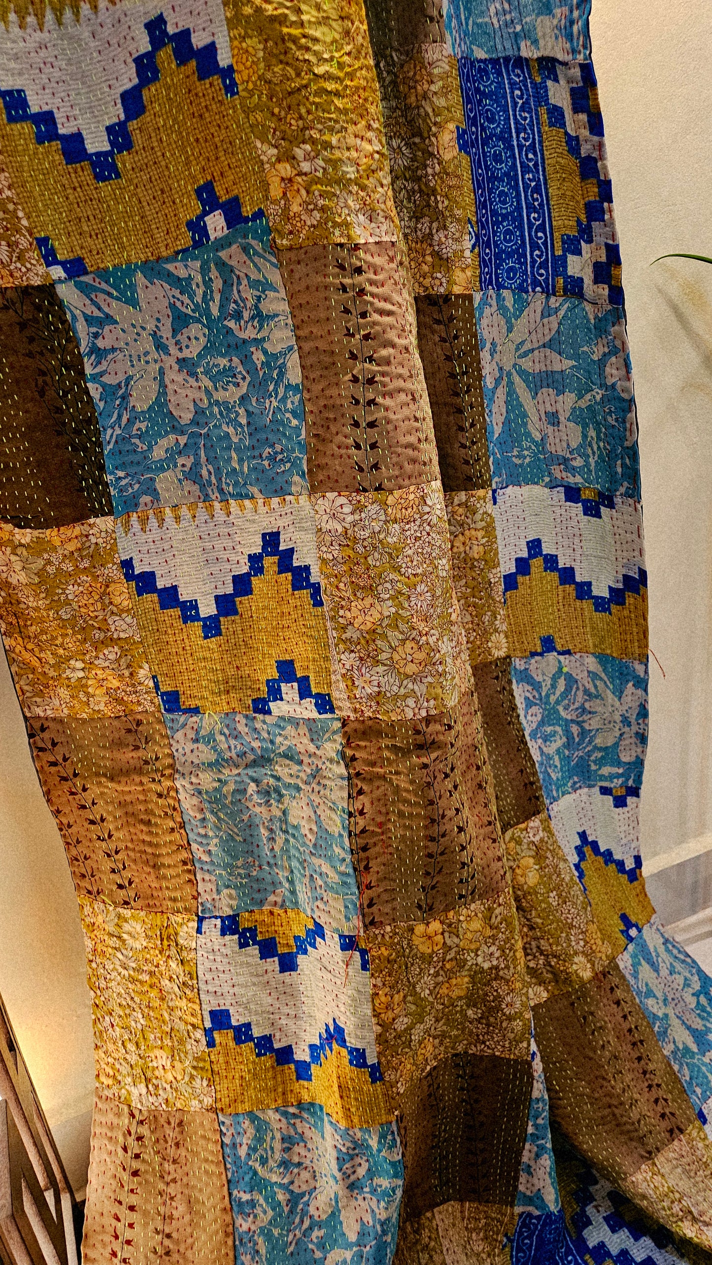 Hand embroidered rilli dupata