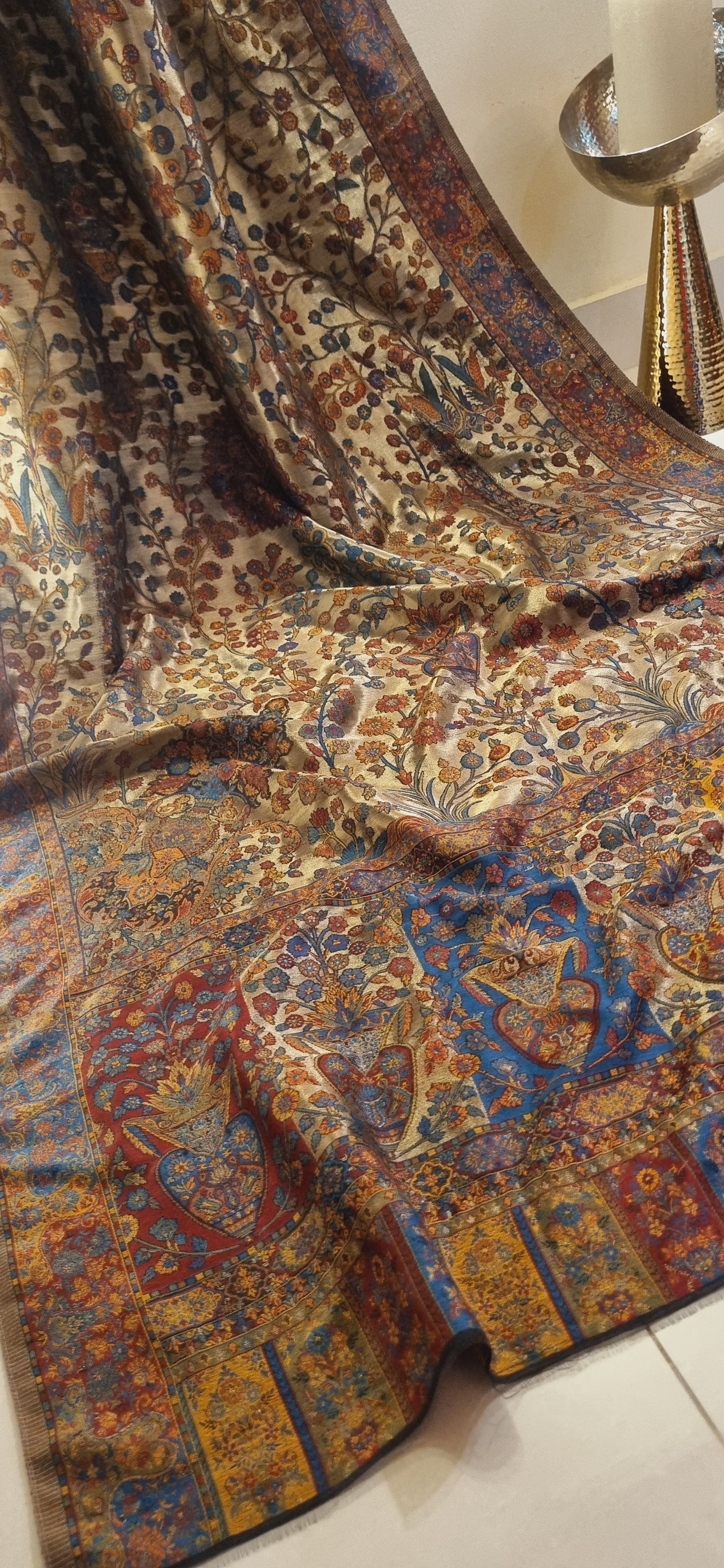 Moonlight silky pashmina kaani shawl