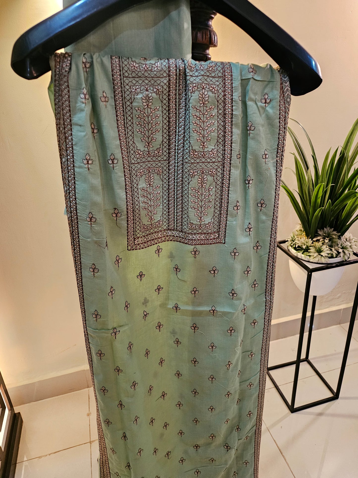 Lawn embroidered two piece