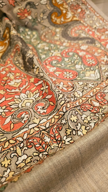 Papermachi embroidered shawl: toosh