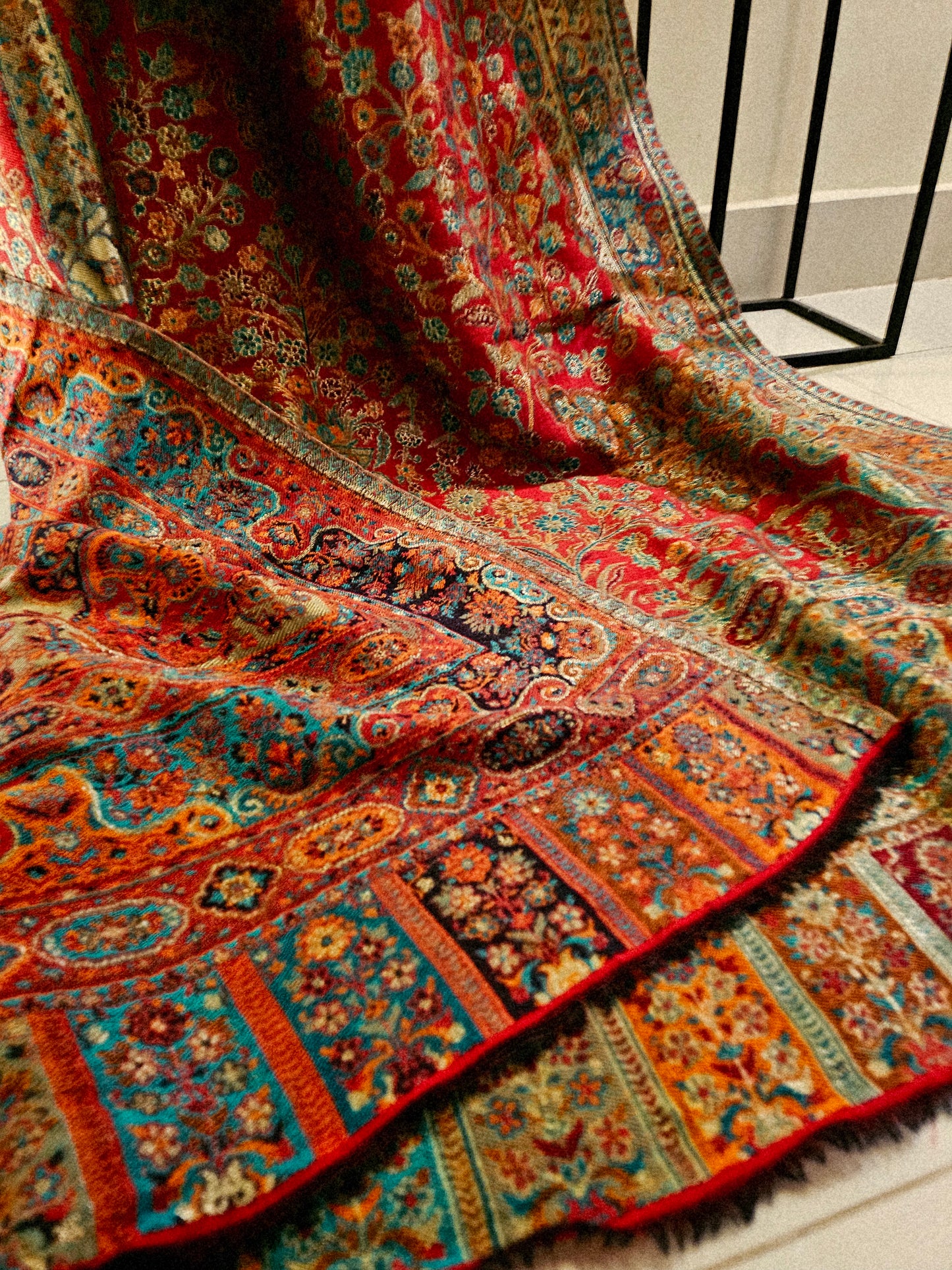 Reversible toosh moonlight kaani shawl