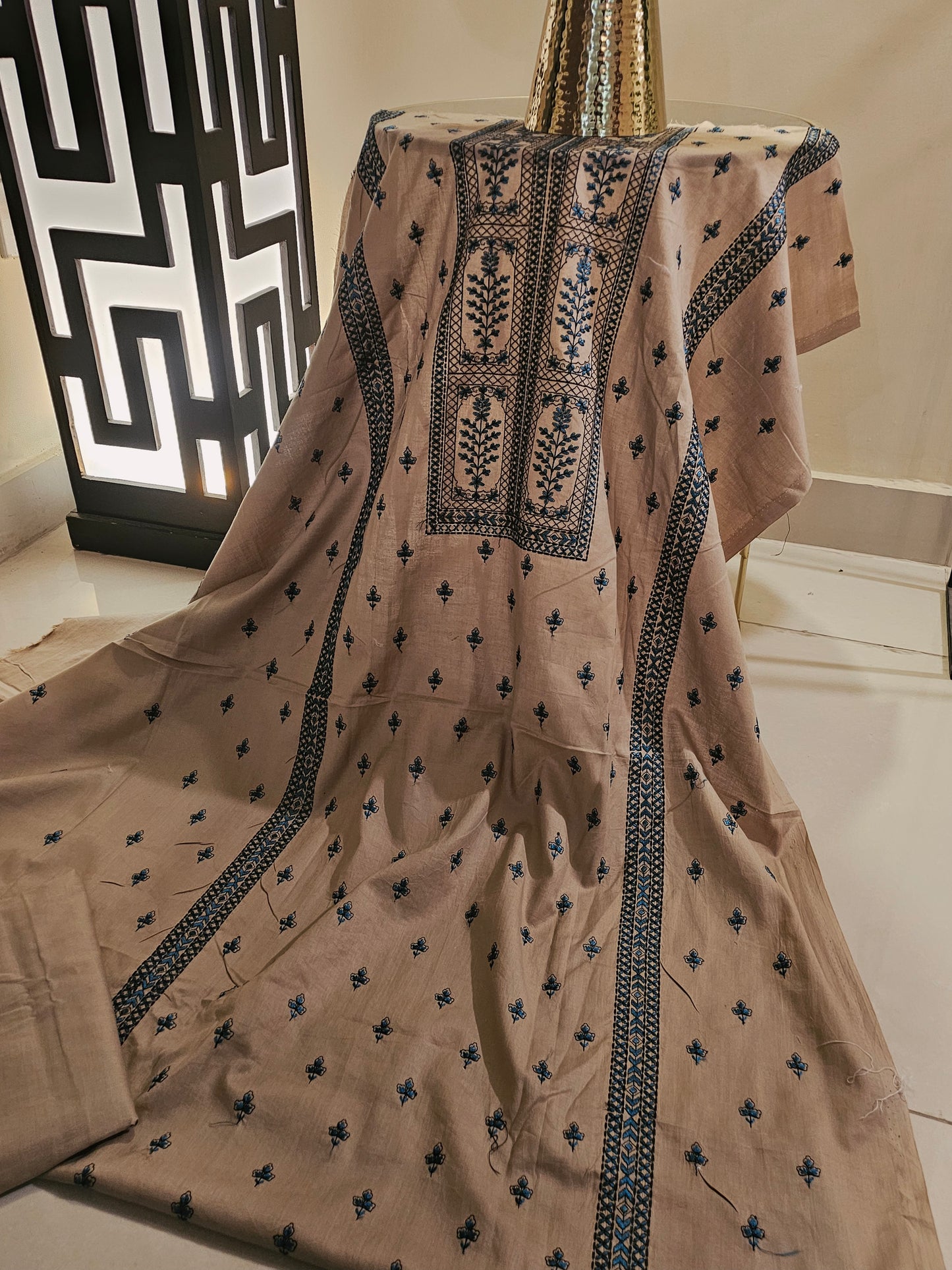 Lawn embroidered two piece